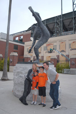 Posing with Juan Marichal